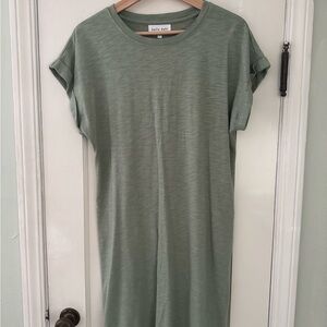 Bella Dahl Green Cap Sleeve T-Shirt Dress